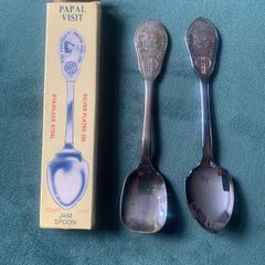 Papal Visit Britain 1982 silver plated spoons