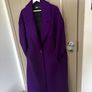 New Zara oversized wool mix coat in deep purple Image 6