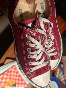converse low - dark red, UK5