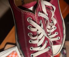 converse low - dark red, UK5