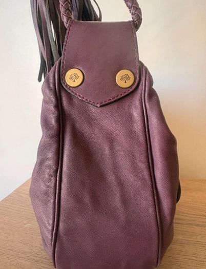 Mulberry Tassle Hobo bag in rich plum