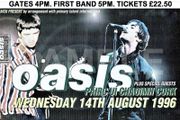 OASIS Pairc Ui Chaoimh Cork 1996 Concert Poster Reproduction