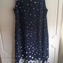 Navy and White Polka Dot Sleeveless Dress Image 4