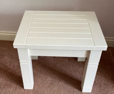 White wooden coffee table