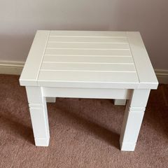White wooden coffee table