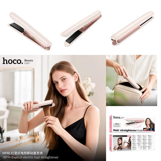 Explicit Portable Electric Hair Straightener Pink