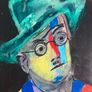 Original James Joyce Portrait in Abstract Painting by Artist Image 5