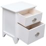 Nightstand 2 pcs with 2 Drawers Grey and White Image 5