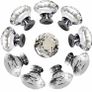 10 X 30MM Acrylic Glass Diamond Cut Cabinet Door Drawer Knob Kitchen Dresser Wardrobe Pull Handle with Screws (MULTIPLE COLOURS AVAILABLE) Image 5