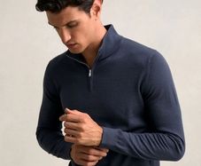 Reiss blue quarter zip large