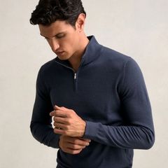 Reiss blue quarter zip large