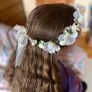 Brand new White Cream Communion Occasion floral headband headpiece crown Image 4