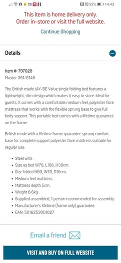 Folding Single Bed