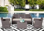 5-Seater Outdoor Garden PP Rattan Effect Furniture Set