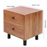 BRAND NEW 45x38x47cm Bedside Cabinet Table Night Stand Storage Nightstand with Two Drawers for Living Room Bedroom Image 6