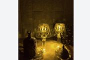 Vintage Style Crystal Look Lamp - great for any room / garden