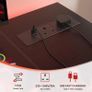 L Shaped Gaming Desk with Power Outlets, 120x70cm Computer Table Small Corner Desk with Large Reversible Storage Shelves, Home Office PC Workstation with Hooks for Writing Study, Black Image 7