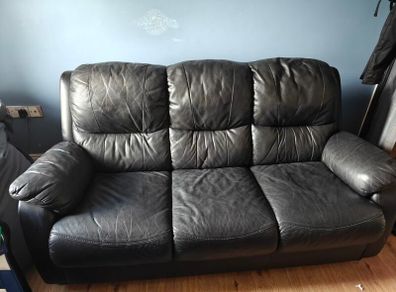 leather 3 seater