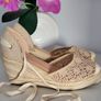 Boutique canvas and lace wedges Sz 40 (Fit 6 - 6.5 UK) Image 2