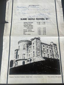 U2 signed Slane festival acts programme 1981