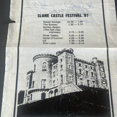 U2 signed Slane festival acts programme 1981