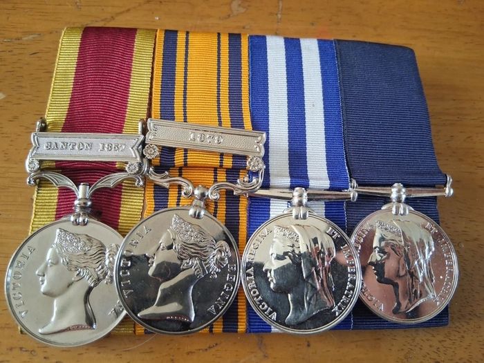 Court mounted British Military campaign medals replicas