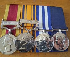 Court mounted British Military campaign medals replicas