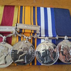 Court mounted British Military campaign medals replicas