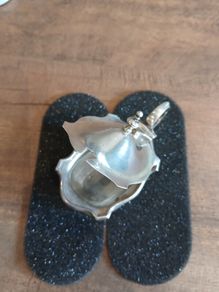 silver vintage mustard condiment