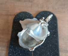 silver vintage mustard condiment