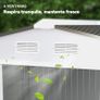 Garden Shed 277x195x192 cm Metal Outdoor Storage for Tools Silver and Gray Image 6