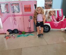 Our Generation Trailer, Horse, Jeep and dolls