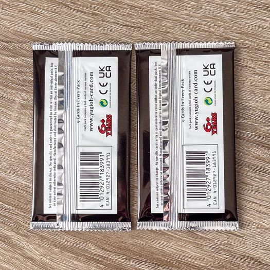 2x Yu-Gi-Oh! 25th Anniversary Rarity Collection II Unweighted 1st Edition English Booster Pack Cards