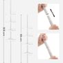 Adjustable Bathroom Corner Shelf, Telescopic Shower Caddy, 85-305 cm, Floor to Ceiling, with 4 Trays, 3 Hooks, White (FREE POSTAGE) Image 2