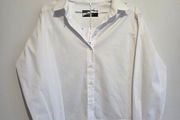 Jane Lushka White Ann Blouse Cropped Cut Out Back Cotton Shirt S