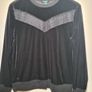 womens RALPH LAUREN black velvet sweater jumper blouse Size medium Image 2