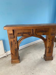 Solid wood fireplace