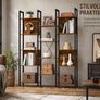 Industrial Bookcase with Storage Shelves Image 2