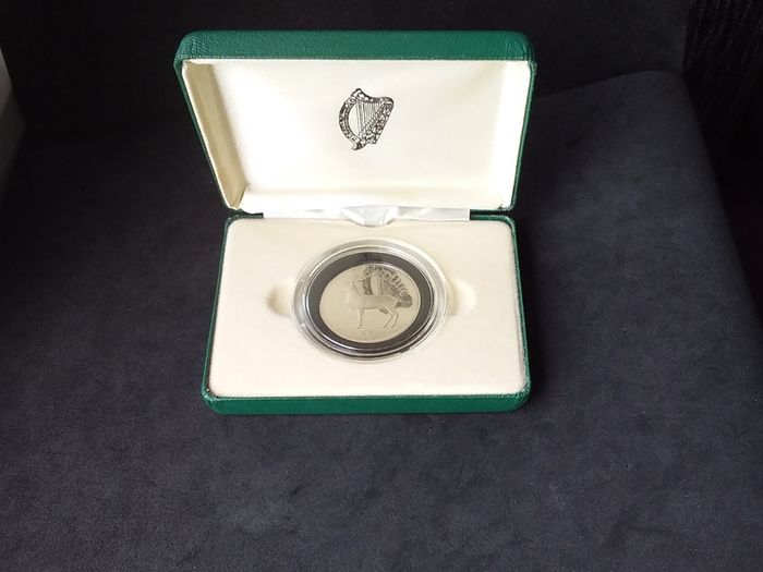 Official Irish Cupro-Nickel Proof, One Pound Coin - Boxed with Certificate