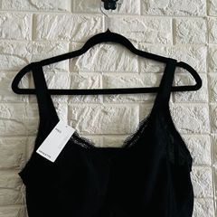 Brand New M&S Black Bralette Size 22