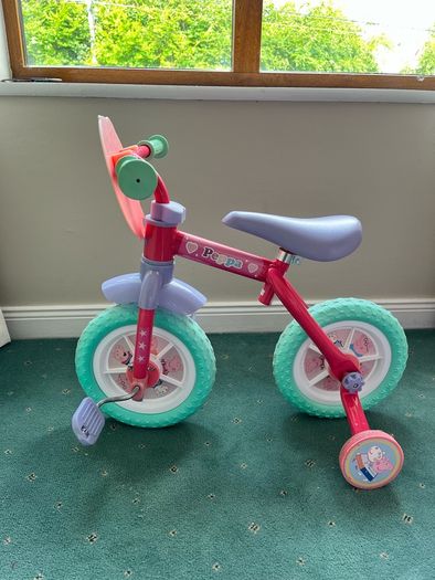Peppa Pig My First 2 In 1 10" Training Bike Girl Bike