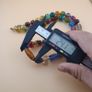 Vintage Murano Inspired MultiColor Skunk & Aventurine Glass beads Necklace Image 8