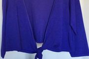 Ladies Purple Ballet Style Crop Cardigan