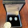 Stunning pair of Fire Opal Stud Earrings Image 2