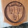 soild oak hand carved clock Image 2