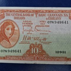 Ireland 1951 Lady Lavery 10/ Shillings