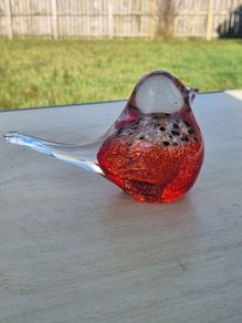 Glass bird figurine Murano Italy