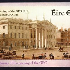 2018 Ireland Bicentenary of the opening of the GPO (General Post Office) Post Card Mint. Measures 210mm X 150mm.