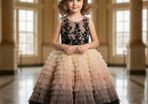 Girls Occasion Dress  The Giselle, Champagne & Bl