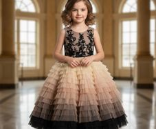 Girls Occasion Dress  The Giselle, Champagne & Bl